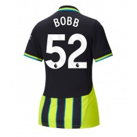 Camisa de Futebol Manchester City Oscar Bobb #52 Equipamento Secundário Mulheres 2024-25 Manga Curta